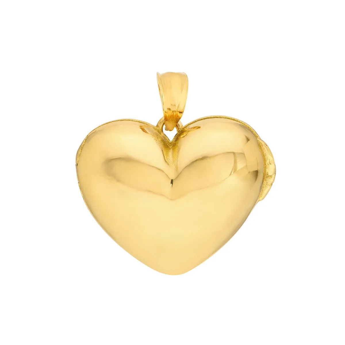 14K Yellow Gold Heart Locket