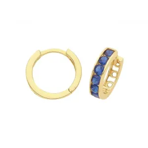 9ct Gold Hinged Zirconia Earrings ER034S