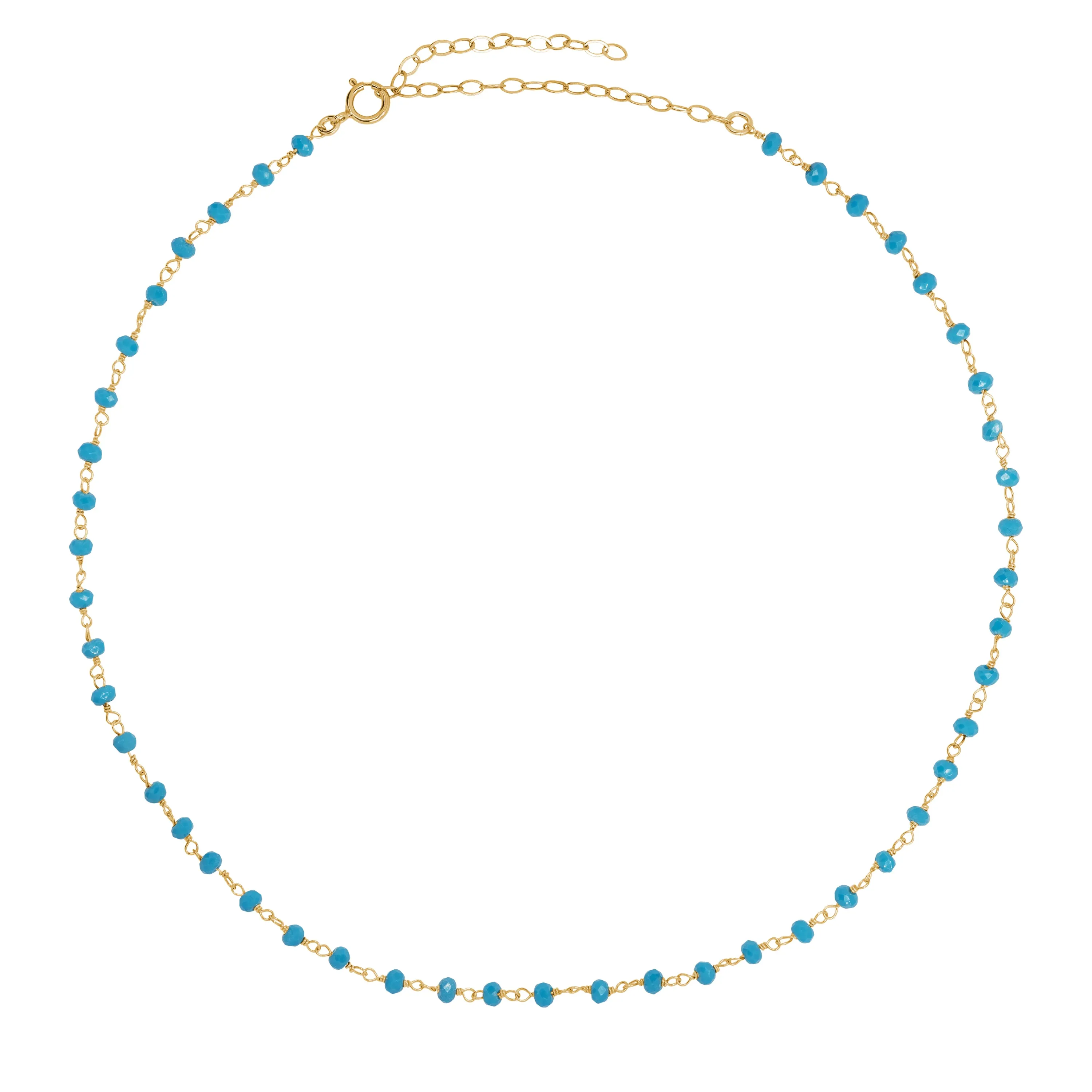 Blue Turquoise Rosary Choker