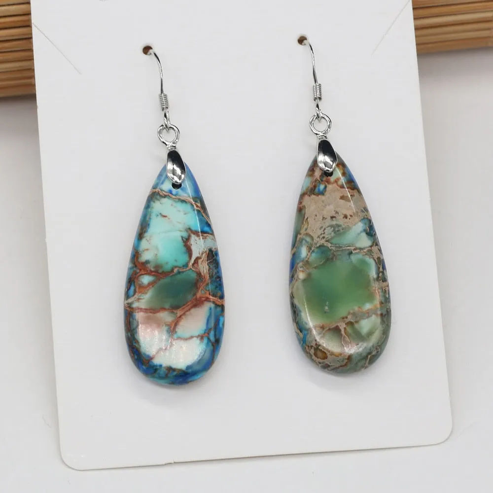 Classic Water Drop Natural Stone Earring