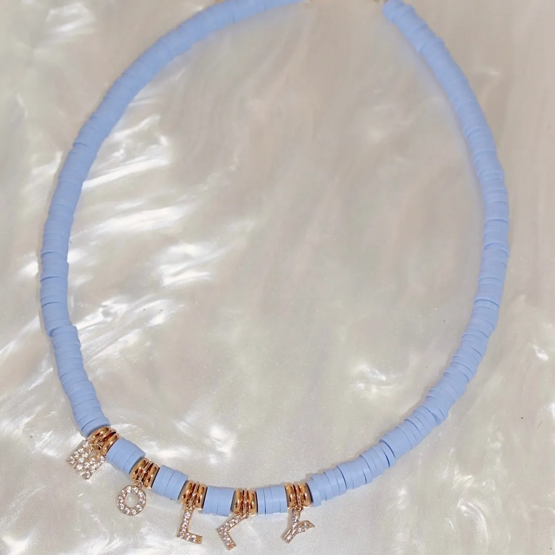 Custom Candy Shop Necklace in Baby Blue