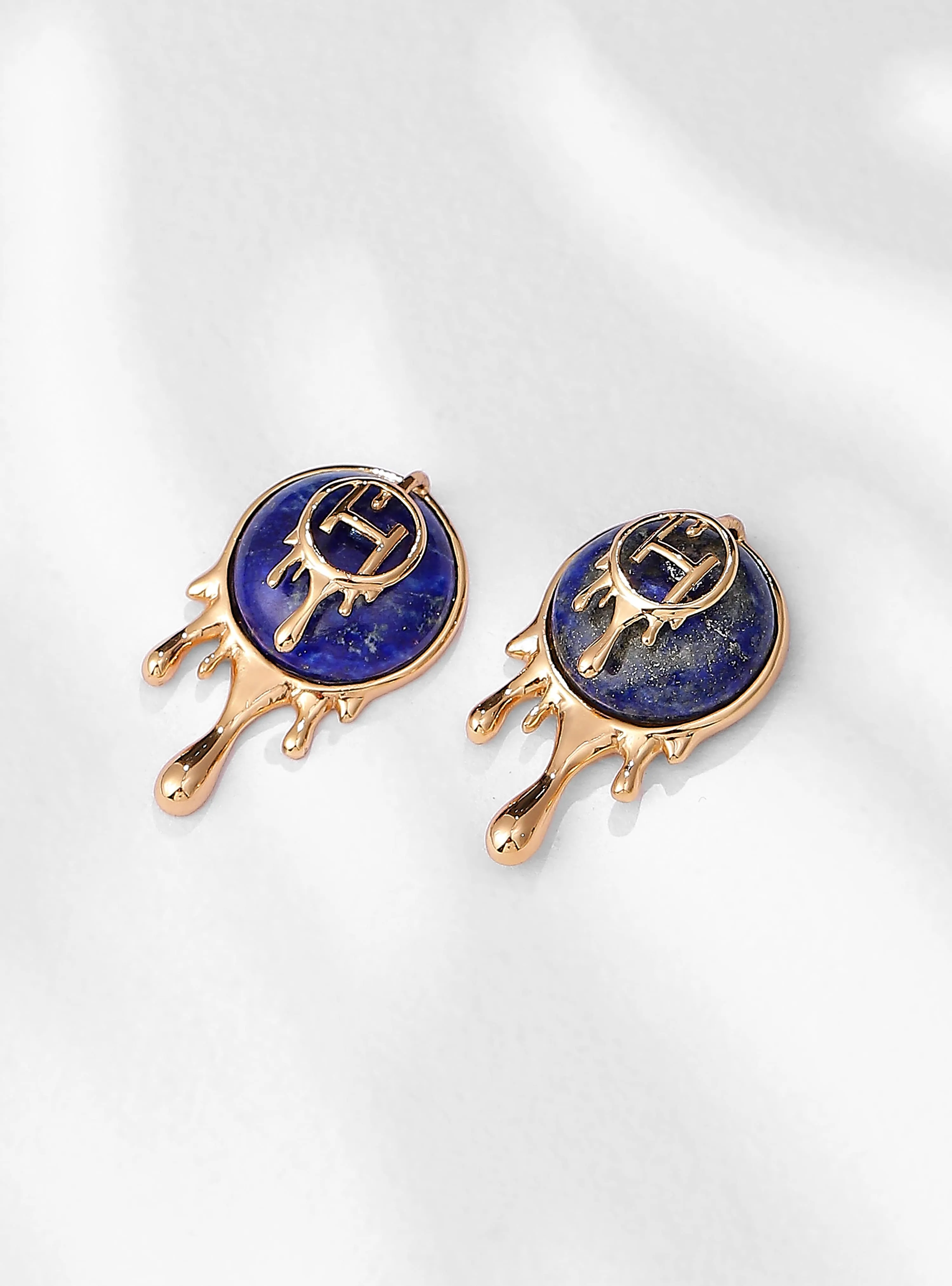 Drip OH Palescent Lapis Stud Earrings