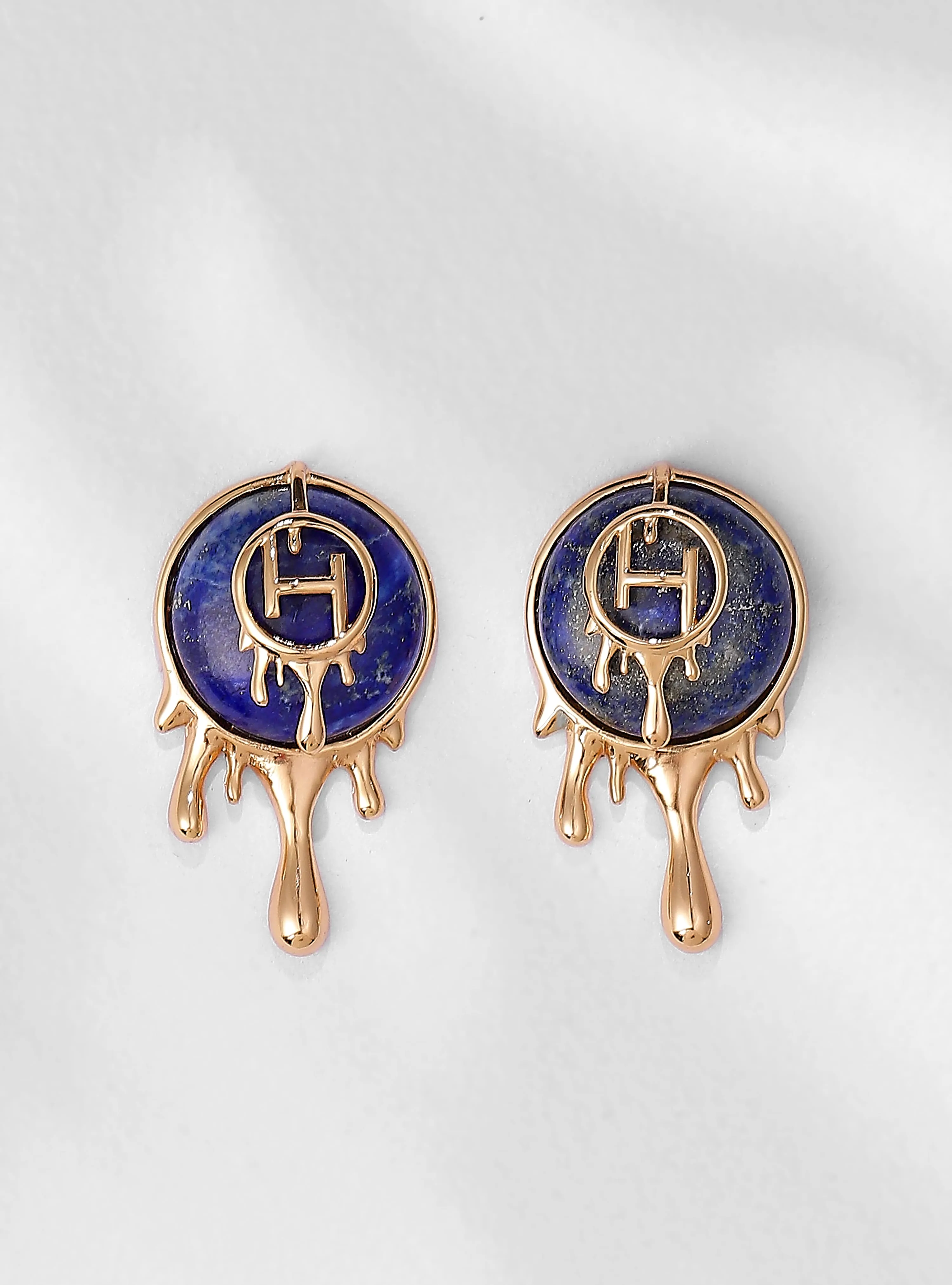 Drip OH Palescent Lapis Stud Earrings