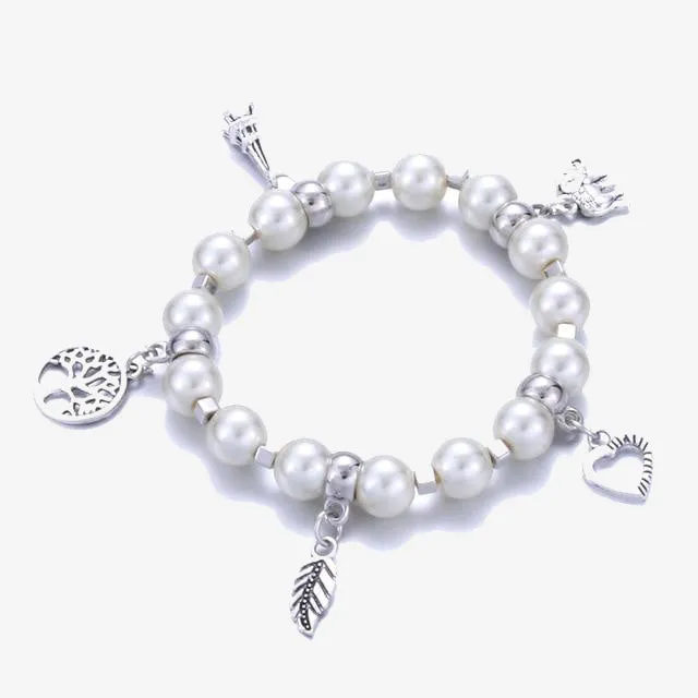 Heart Pearl Bracelets Bangles For Women