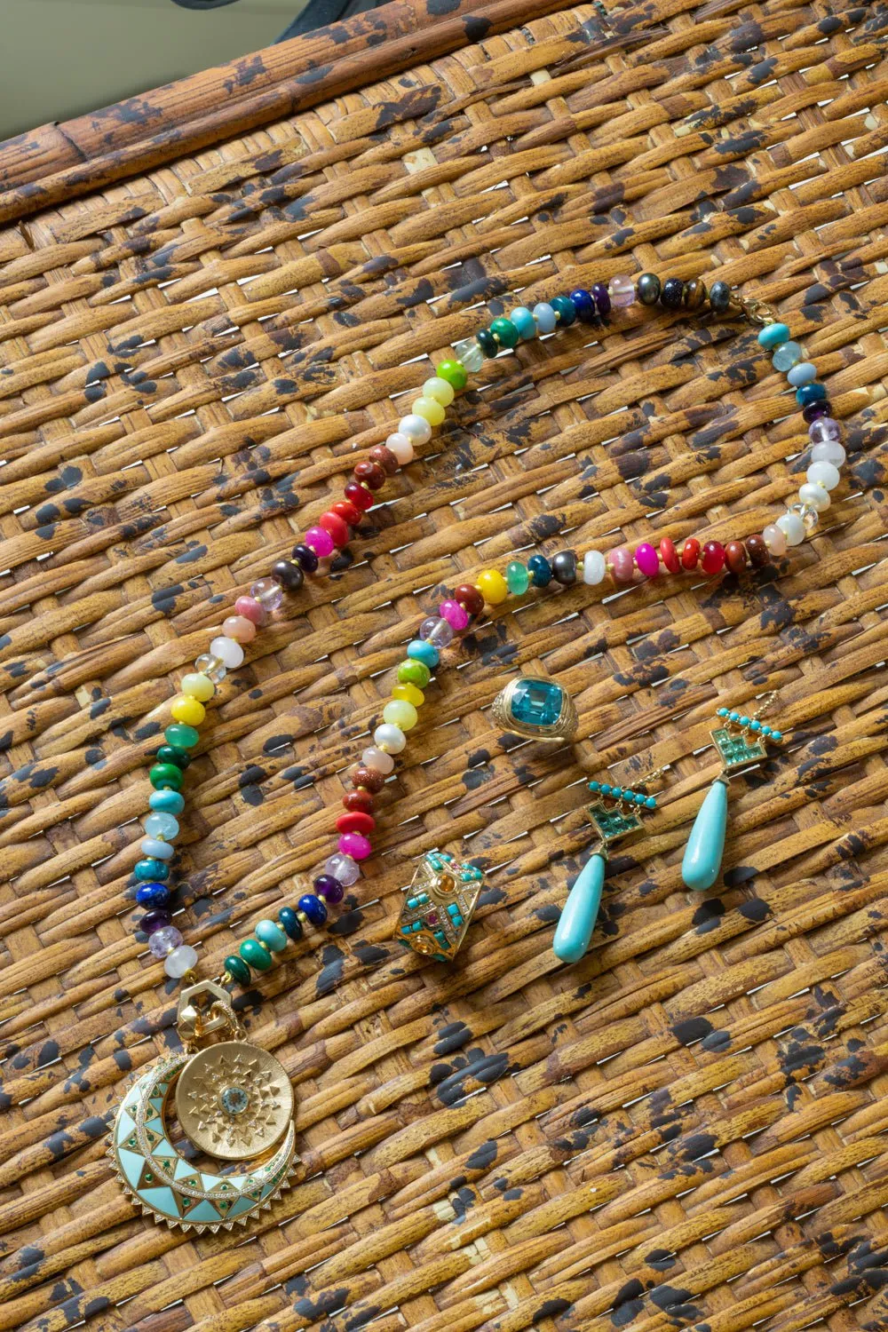 Rainbow Bead Foundation Necklace - 22in
