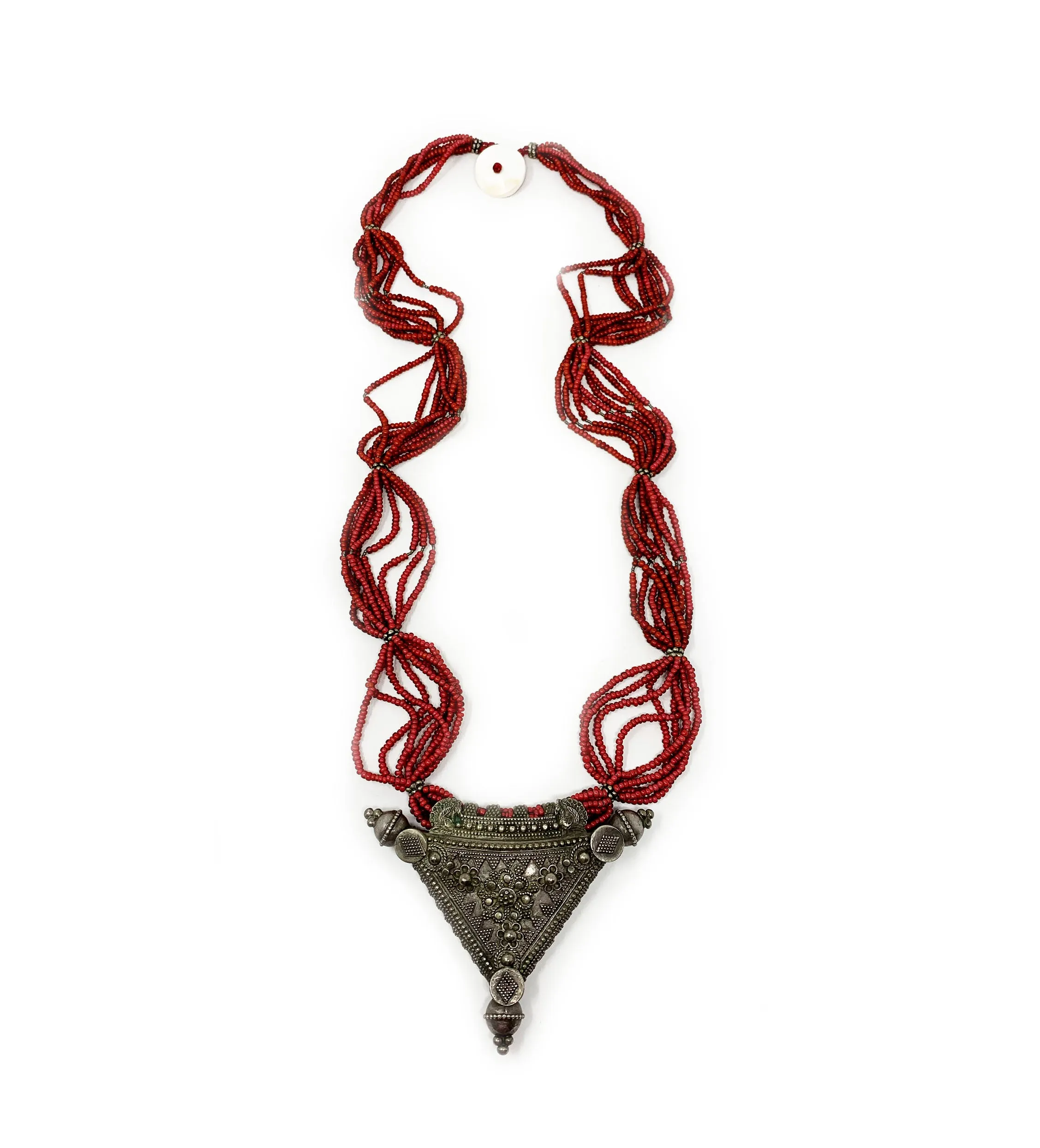 Red Naga Necklace with Medallion