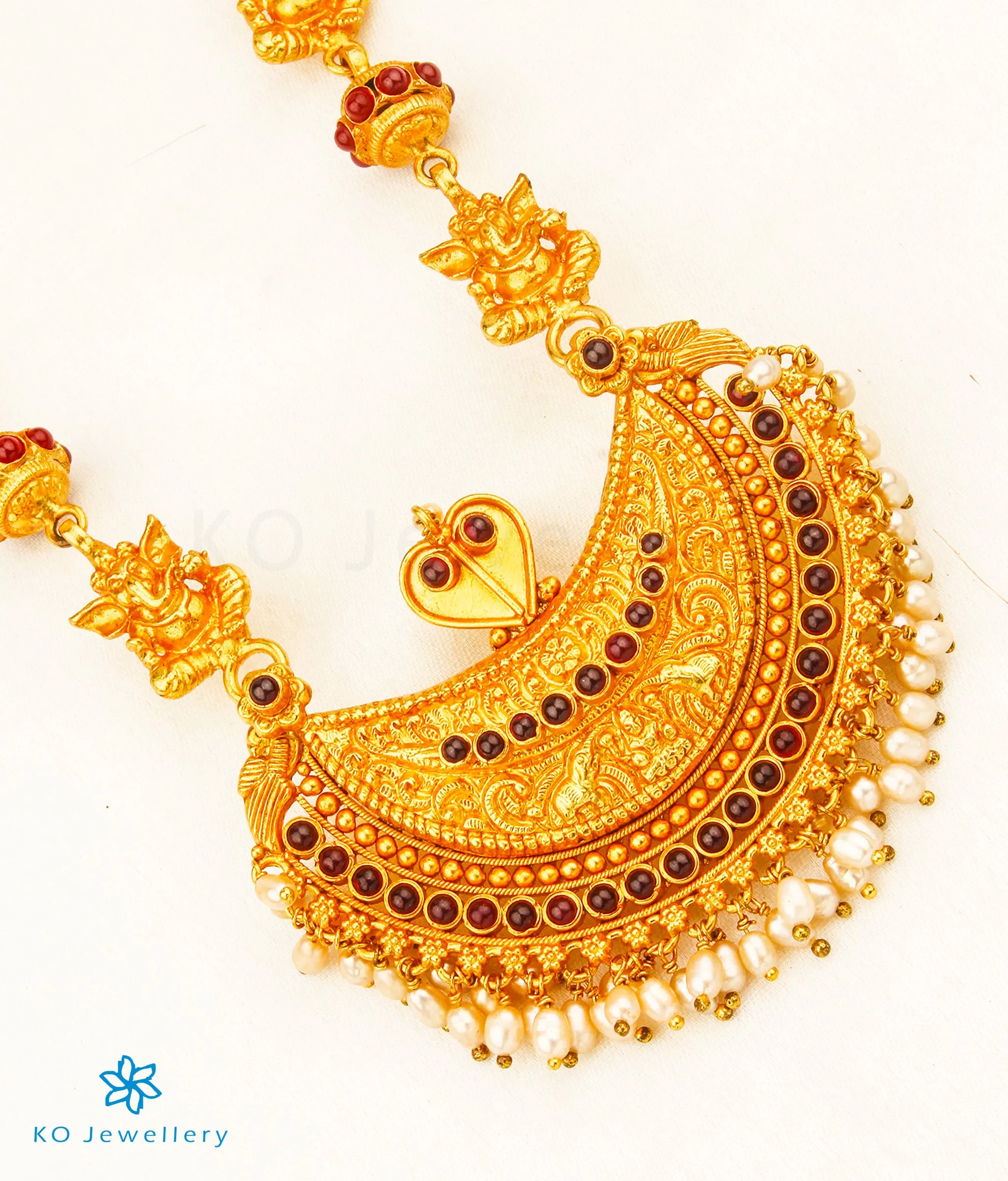 The Atharva Silver Kokkethathi Ganesha Necklace