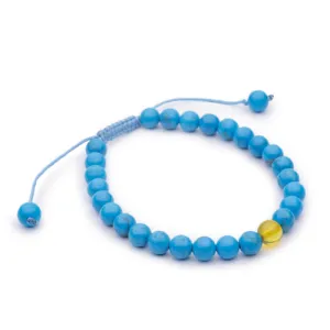 Turquoise and Amber Bracelet.